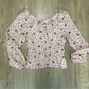 Madewell Pink Floral Blouse